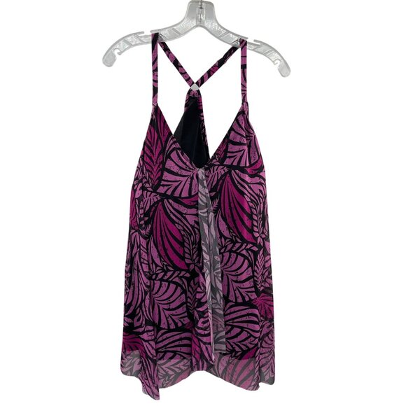 Swimsuits For All Other - Swimsuits for All Tankini Top Womens 24 Used Black Pink/Purple